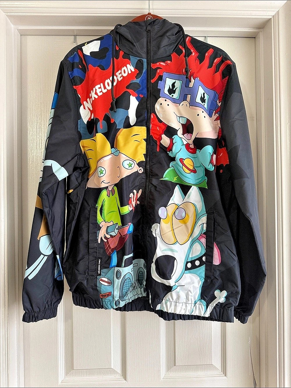 Members Only x Nickelodeon Character Mashup Windbreaker Black, Medium